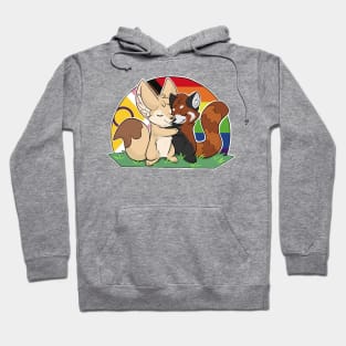 LGBTQIA+ - Fennec Fox + Red Panda Hug Hoodie